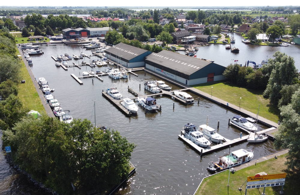 Bovenaanzicht jachthaven De Schiffart