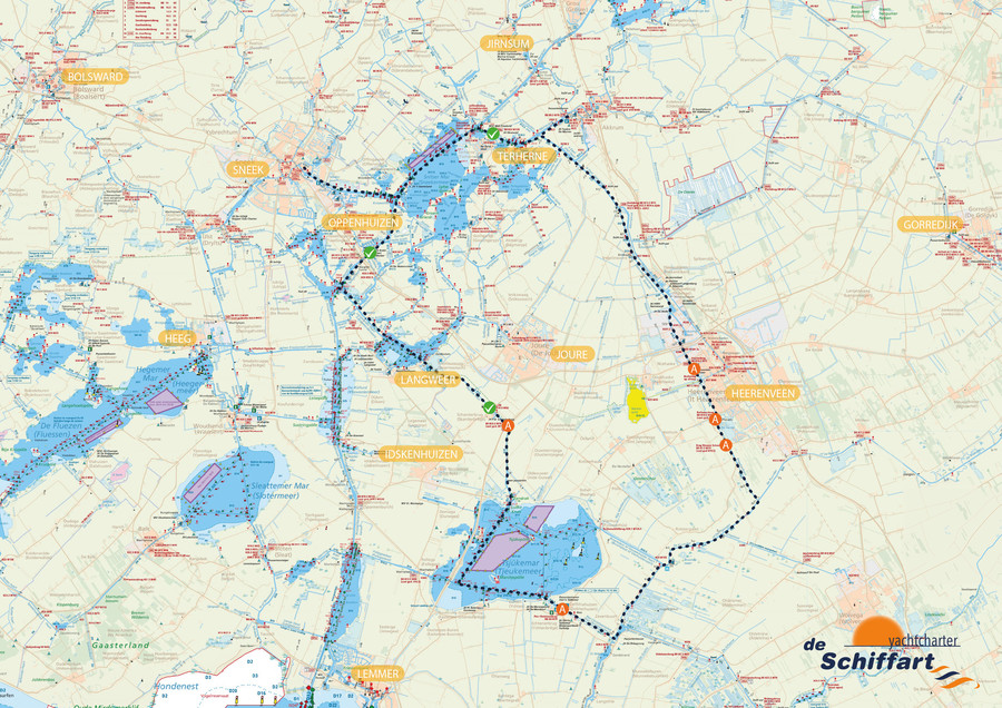 Winterroute langs Heerenveen, Echtenerbrug en Terherne varen